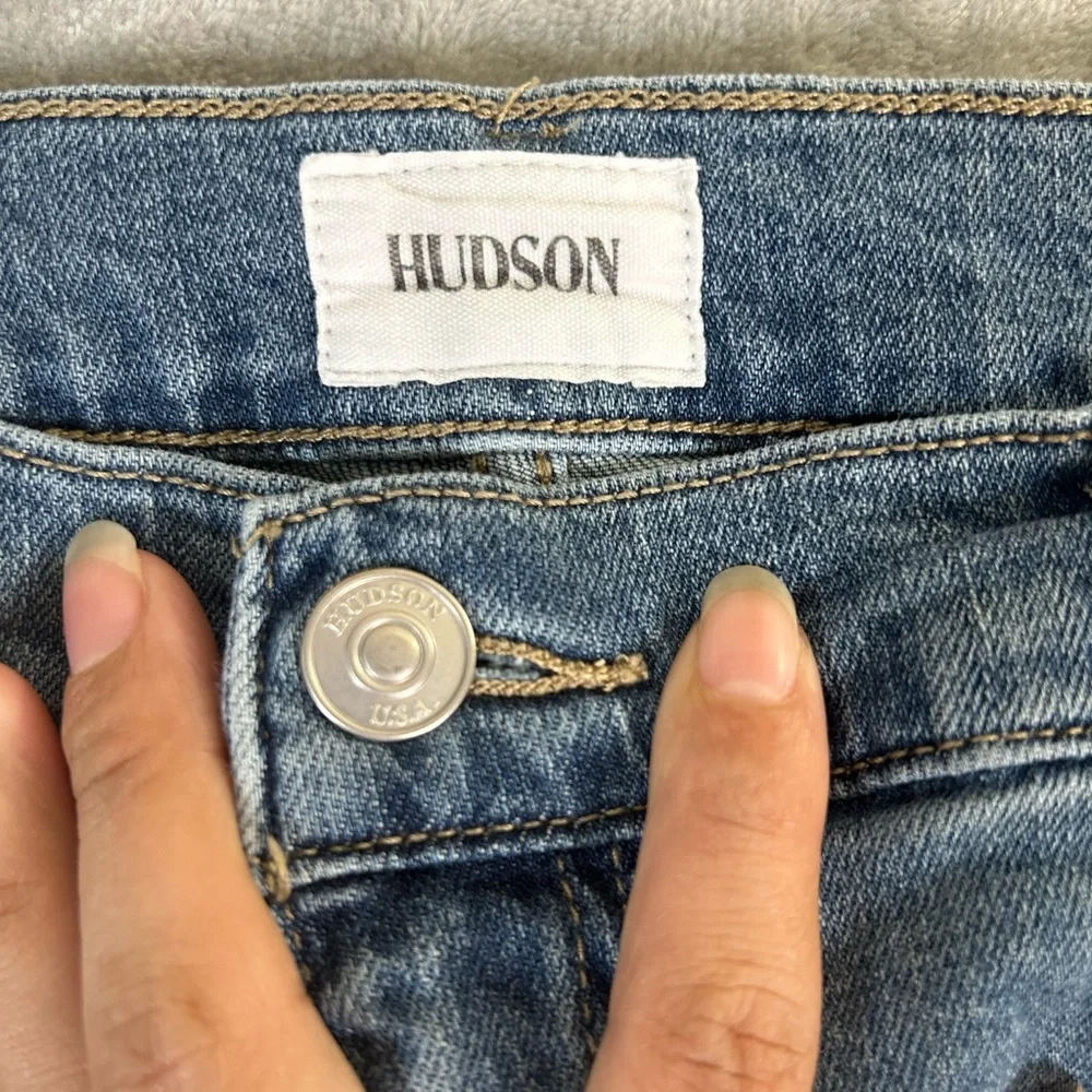 Hudson noa cropped wide leg raw hem denim - Picture 6 of 14